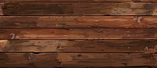 Sticker - Close-up of a weathered wooden wall showing a rich brown stain, adding warmth and character