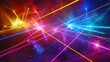 A panoramic banner featuring vibrant laser beams crisscrossing in a night sky, creating a dynamic disco party atmosphere.