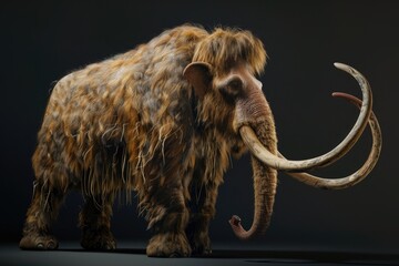 A digitally reconstructed mammoth part of a de-extinction project to bring back ancient species