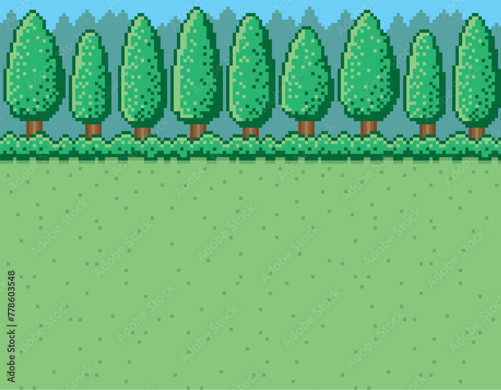 RPG風ドット絵　背景　森