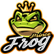 Prince frog head mascot