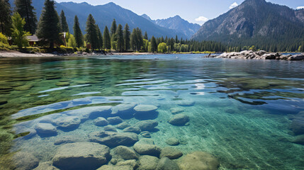 Wall Mural - lake in the mountains.