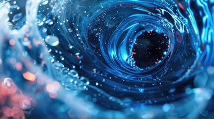 Poster - Blue swirl of water with hole in middle