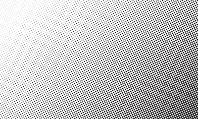 Leinwandbilder - Dotted gradient vector pattern illustration, white and black halftone polka background. Horizontal seamless circle dotted lines, monochrome dots texture backdrop, retro pop art effect halftone.