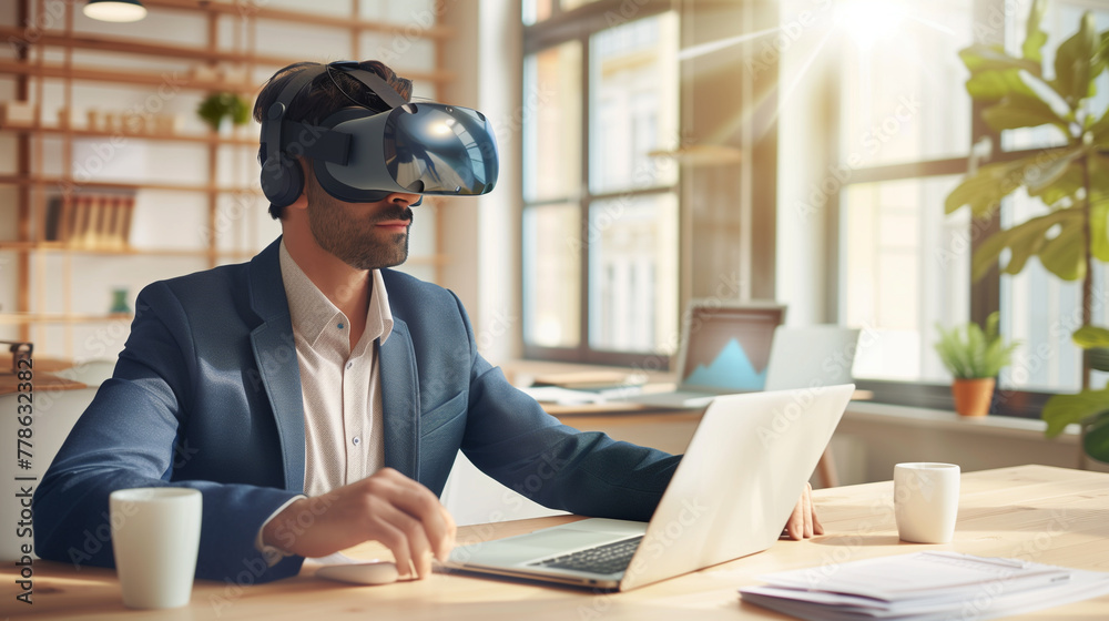 Digital Frontier, VR Developer Using Virtual Reality Headset for ...
