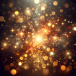 glitter lights grunge background, glitter defocused abstract Twinkly Lights and Stars Christmas Background.