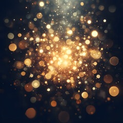 Wall Mural - glitter lights grunge background, glitter defocused abstract twinkly lights and stars christmas back