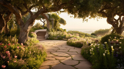 Wall Mural - path in the garden.