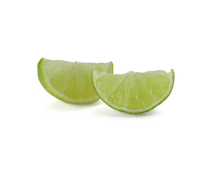 Wall Mural - Lime isolated on white background. Lemon fruit Clipping Path. 