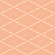 Seamless subtle pink vintage oriental floral diamonds pattern vector