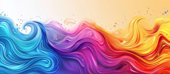 Canvas Print - A vibrant swirl of Purple, Violet, Pink, Aqua, Magenta, and Electric blue liquid dye creates an artful pattern on a white background