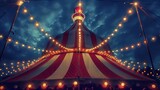 Fototapeta  - circus tent at night