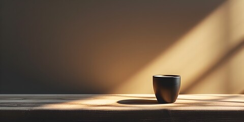 Poster - Morning coffee reflection Simplicity and Depth in a Single Cup