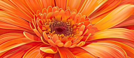 Sticker - A close up of a vibrant orange flower with a striking purple center, showcasing the beauty of nature through art and the colors of a flowering plant