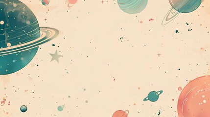 Poster - Vintage Vector Background with Circles and Space Splash