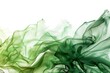 Green and White Background With Smoke