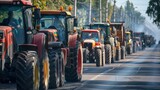 Fototapeta  -  Heavy agricultural machinery in city