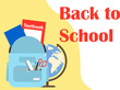 Back to school, graphic banner back to school, call for education. Vector, design illustration. Vector.
