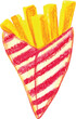 french fries chips watercolor png