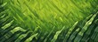 An intricate close up of a painting featuring a field of vibrant green grass, showcasing the beauty of the terrestrial plant and its pattern in nature