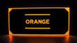 orange color led banner with black background