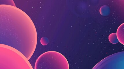 Wall Mural - a colorful background with many small circles and stars