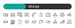 set of money icons, finance, earning