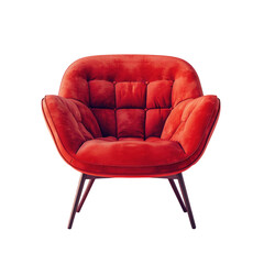 Wall Mural - Red chair against Transparent Background