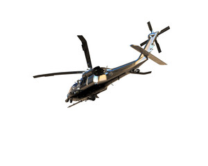 Wall Mural - Helicopter isolated on background. 3d rendering - illustration