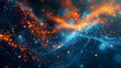 Electricity ignites vibrant fantasy in exploding abstract galaxy wallpaper  ,Glowing synapse shapes connect in abstract neural communication network 