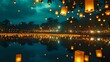 Enchanted Lake of Lantern Lights./n