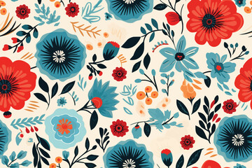 Wall Mural - Floral pattern design , Printing Textile , Transfer designs , pattern , flower