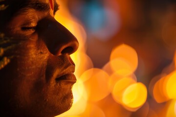 Poster - An artistic bokeh background with a beautiful blur of warm lights creating a cozy and inviting atmosphere