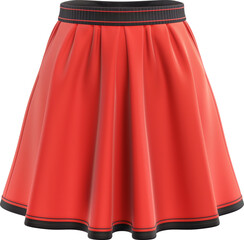 Poster - Red pleated skirt isolated.