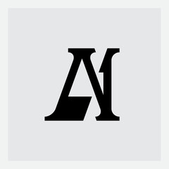 Poster - logo with letter a and number one. a1 - logotype.
