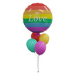 Pride month, Rainbow Balloons. Pride 3D Icon.	
