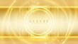 Golden Glowing Circles on an Elegant Background, Ideal for Luxury Branding. Vector Illustration.