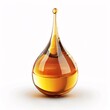 a drop of  oil isolated on the white background