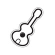 guitar icon in black outline