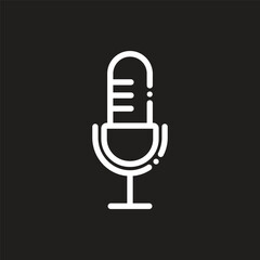 Sticker - microphone icon vector