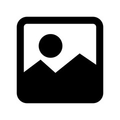 Poster - Simple photo silhouette icon. Image silhouette icon. Vector.