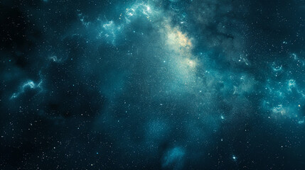 Wall Mural - A blue sky with stars and a yellow star in the middle