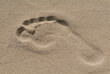 Fussabdruck im Sand