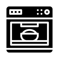 Sticker - oven glyph icon