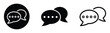 chat, comment, message and speech bubble icon set. vector symbol on transparent background.