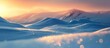Breathtaking Peaceful Sunset SnowCovered Hills Bask in the Last Light of Day