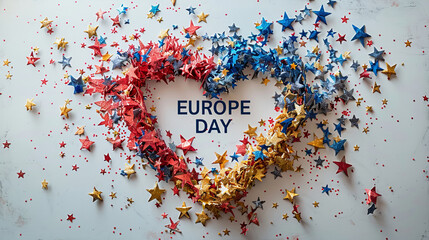 Europe Day. Great background for a greeting card. 