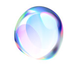 Fototapeta Perspektywa 3d - Iridescent bubble, 3d render