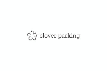 Wall Mural - elegant abstract clover parking area mark logo design vector background. simple clover parking spot logo vector design template with outline, modern and luxury styles.