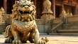 lion statue in forbidden city